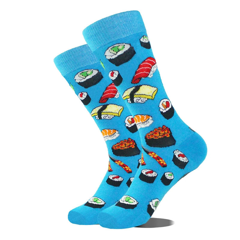 Chaussettes en coton Happy Funny pour hommes, conception extraterrestre, planète, requin, elin, unisexe, nouveauté, équipage de 