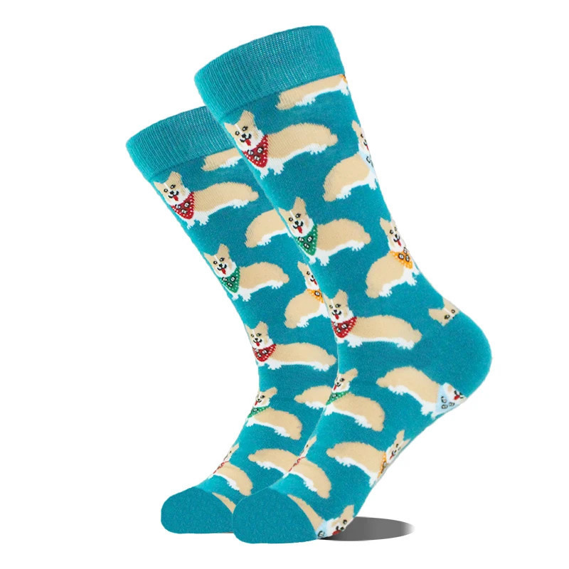 Chaussettes en coton Happy Funny pour hommes, conception extraterrestre, planète, requin, elin, unisexe, nouveauté, équipage de 