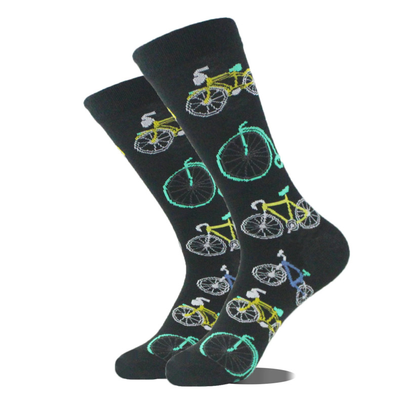 Chaussettes en coton Happy Funny pour hommes, conception extraterrestre, planète, requin, elin, unisexe, nouveauté, équipage de 