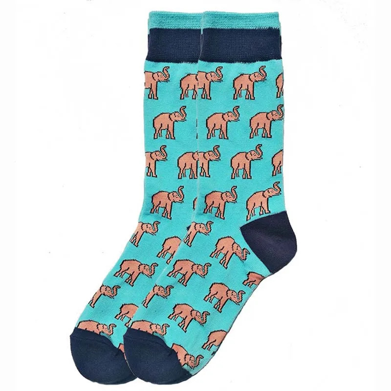 Chaussettes en coton Happy Funny pour hommes, conception extraterrestre, planète, requin, elin, unisexe, nouveauté, équipage de 