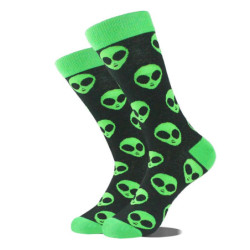 Chaussettes en coton Happy Funny pour hommes, conception extraterrestre, planète, requin, elin, unisexe, nouveauté, équipage de 