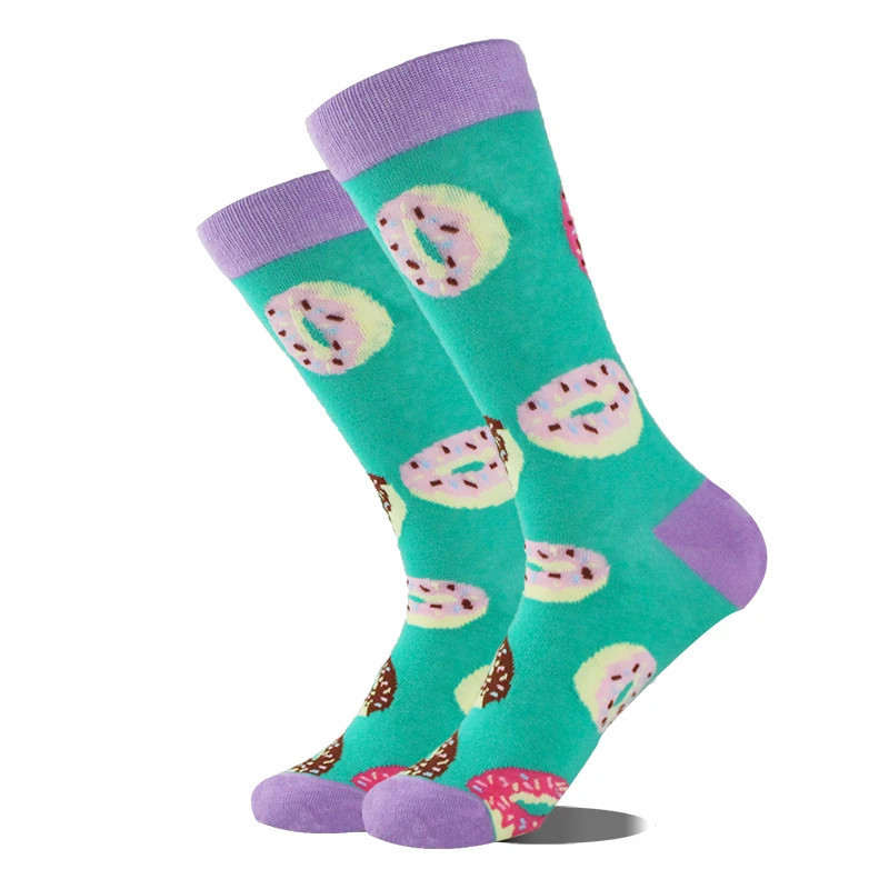 Chaussettes en coton Happy Funny pour hommes, conception extraterrestre, planète, requin, elin, unisexe, nouveauté, équipage de 