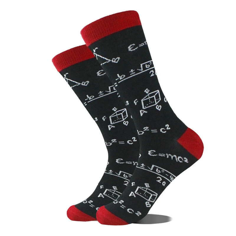 Chaussettes en coton Happy Funny pour hommes, conception extraterrestre, planète, requin, elin, unisexe, nouveauté, équipage de 