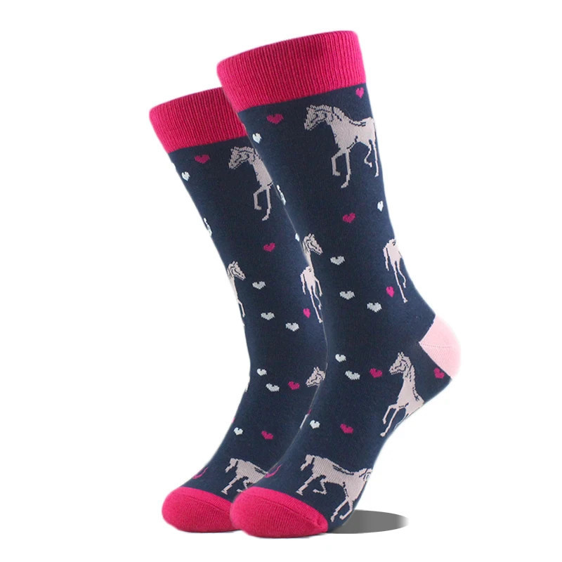 Chaussettes en coton Happy Funny pour hommes, conception extraterrestre, planète, requin, elin, unisexe, nouveauté, équipage de 