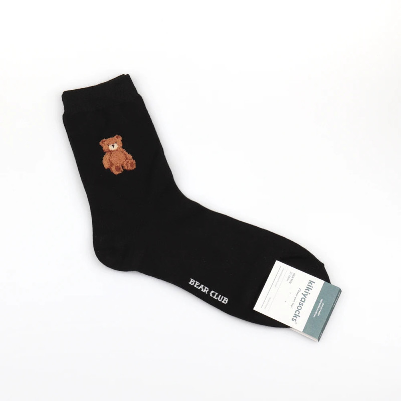 Dessin animé Gentleman ours hommes chaussettes coton Harajuku Skateboard chaussettes nouveauté respirant Sox cadeau de noël homm