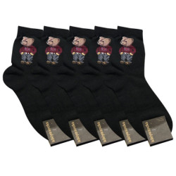 Dessin animé Gentleman ours hommes chaussettes coton Harajuku Skateboard chaussettes nouveauté respirant Sox cadeau de noël homm