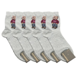 Dessin animé Gentleman ours hommes chaussettes coton Harajuku Skateboard chaussettes nouveauté respirant Sox cadeau de noël homm