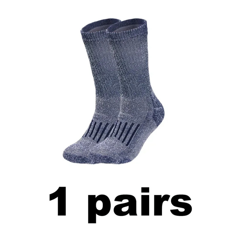 Chaussettes thermiques épaisses en laine mérinos pour hommes, grandes chaussettes d'alpinisme, respirantes, sports de plein air,