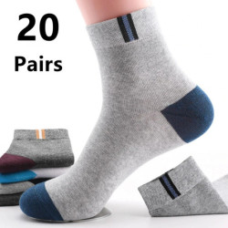 10 paires respirant coton sport bas hommes fibre de bambou automne et hiver hommes chaussettes