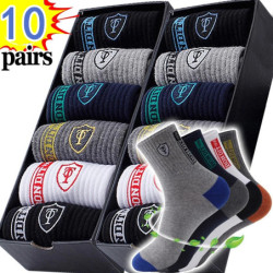 10 paires respirant coton sport bas hommes fibre de bambou automne et hiver hommes chaussettes