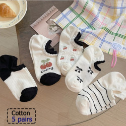 Chaussettes d'affaires mi-longues en coton noir, chaussettes décontractées monochromes, doux et chauds, automne et hiver, 4 pair