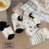 Chaussettes d'affaires mi-longues en coton noir, chaussettes décontractées monochromes, doux et chauds, automne et hiver, 4 pair