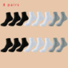 Chaussettes d'affaires mi-longues en coton noir, chaussettes décontractées monochromes, doux et chauds, automne et hiver, 4 pair