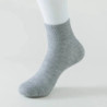 Chaussettes d'affaires mi-longues en coton noir, chaussettes décontractées monochromes, doux et chauds, automne et hiver, 4 pair