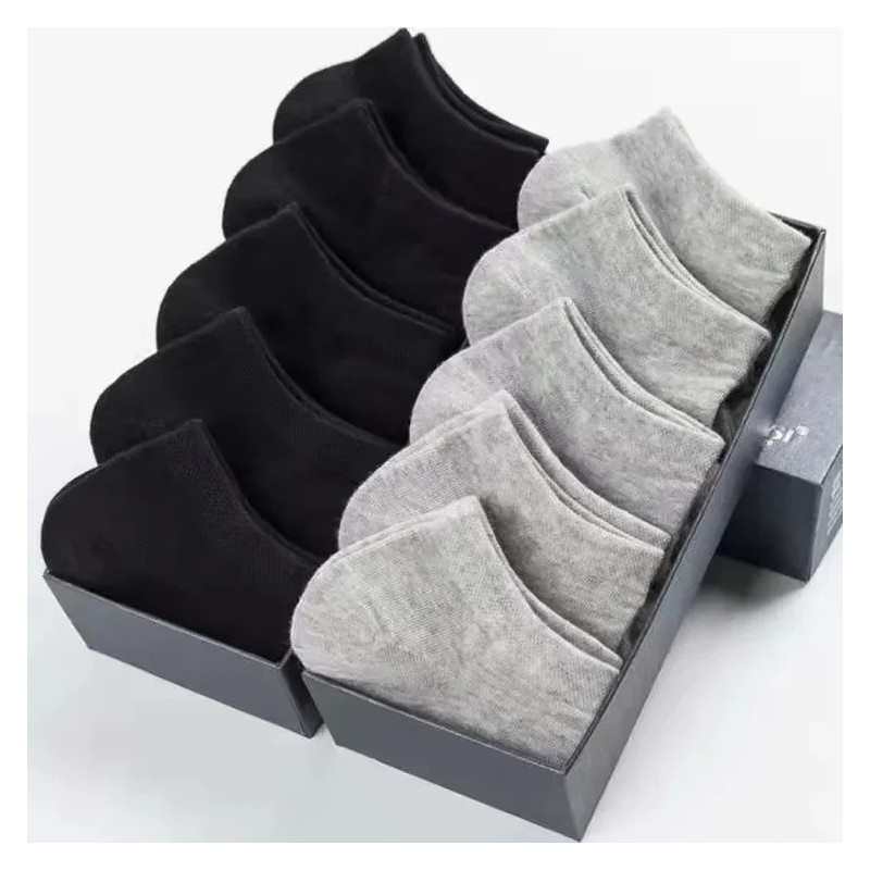 20 pièces/chaussettes hommes printemps été mince respirant doux polyester coton chaussettes noir décontracté affaires rinçage ba