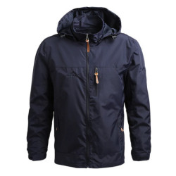 Veste imperméable décontractée pour hommes, sweats à capuche de camping, manteau de randonnée, coupe-vent, vêtements d'extérieur