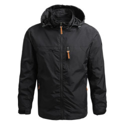 Veste imperméable décontractée pour hommes, sweats à capuche de camping, manteau de randonnée, coupe-vent, vêtements d'extérieur