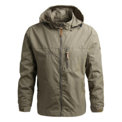 Veste imperméable décontractée pour hommes, sweats à capuche de camping, manteau de randonnée, coupe-vent, vêtements d'extérieur