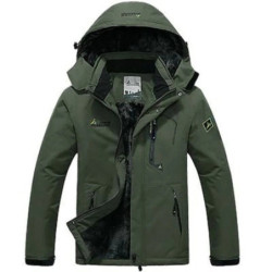 Parka coupe-vent pour hommes, manteaux de fourrure coupe-vent épais et chauds, style militaire à capuche, vestes d'hiver Anorak 