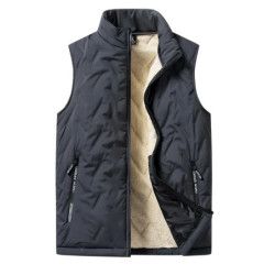 Veste en coton sans manches pour hommes, gilet décontracté, multifonctionnel, grande taille, chaud, debout, mode automne et hive