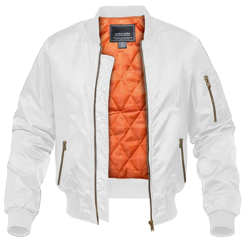 MAGCOMSEN-Blouson Bombardier pour Homme, Veste Coupe-Vent, Doublure Orange, Chaud, Décontracté, Optique, Happator, Automne, Hive