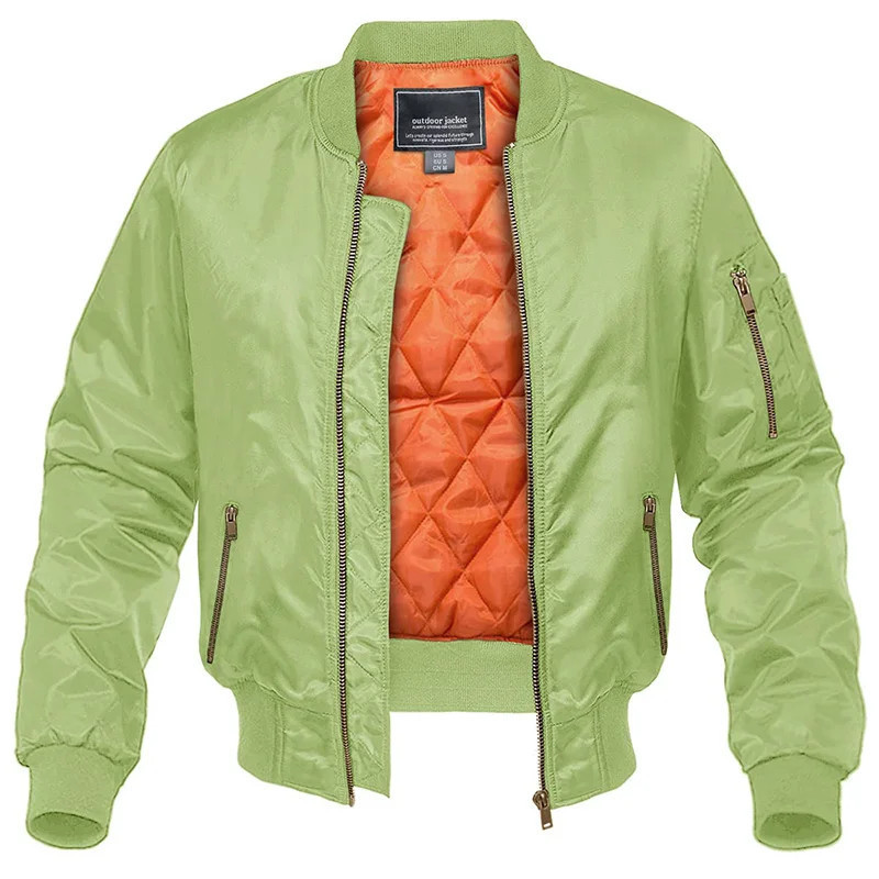 MAGCOMSEN-Blouson Bombardier pour Homme, Veste Coupe-Vent, Doublure Orange, Chaud, Décontracté, Optique, Happator, Automne, Hive