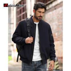 MAGCOMSEN-Blouson Bombardier pour Homme, Veste Coupe-Vent, Doublure Orange, Chaud, Décontracté, Optique, Happator, Automne, Hive