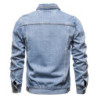 Vestes en jean vintage pour hommes, denim uni, mode moto, coupe slim, coton, décontracté, noir, bleu, automne 2024