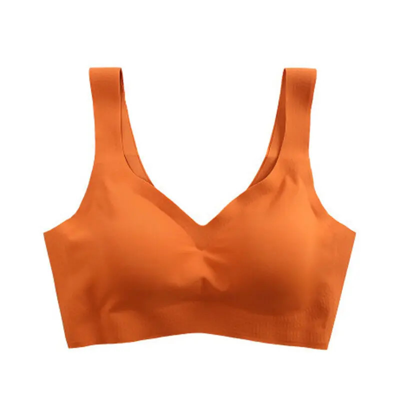 Soutien-gorge push-up respirant sans couture pour femme, sous-vêtement sans anneau en acier, bralette de levage, coussin de poit