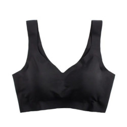 Soutien-gorge push-up respirant sans couture pour femme, sous-vêtement sans anneau en acier, bralette de levage, coussin de poit