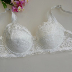 Soutiens-gorge en dentelle florale pour femmes, soutien-gorge push-up mince, sous-vêtements respirants, lingerie sexy, document 