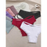 4 pièces slips en coton pour femmes Sexy femme caleçon élasticité confortable sous-vêtements culottes Lingerie S-XL solide docum