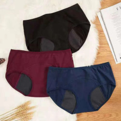 Culotte Menstruelle Très Abondante pour Femme, Slip en Coton Respirant, Taille Basse, Sous-Vêtements de Période Physiologique