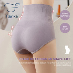 Flarixa-Culotte amincissante sans couture pour femme, taille haute, pantalon abdominal post-partum, sous-vêtement amincissant