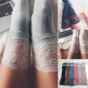 Femmes chaussettes bas chaud cuisse haute sur le genou chaussettes longues coton à lacets bas Medias Sexy bas