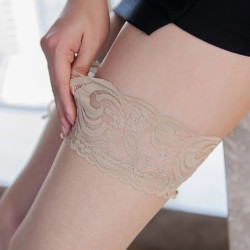 Bas en dentelle transparente pour femmes, chaussettes hautes sexy, chaussettes longues, bas anti-aldes, 7.0