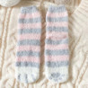 Chaussettes en velours à griffes de chat mignonnes pour femmes et enfants, tube moyen pour filles, chaussettes de sommeil épaiss