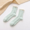 Chaussettes en velours à griffes de chat mignonnes pour femmes et enfants, tube moyen pour filles, chaussettes de sommeil épaiss