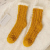 Chaussettes en velours à griffes de chat mignonnes pour femmes et enfants, tube moyen pour filles, chaussettes de sommeil épaiss