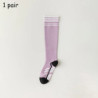 Chaussettes athlétiques hautes au genou pour femmes, tube à rayures, chaussettes de sport en plein air, idéales pour la course à