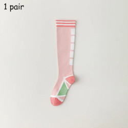 Chaussettes athlétiques hautes au genou pour femmes, tube à rayures, chaussettes de sport en plein air, idéales pour la course à