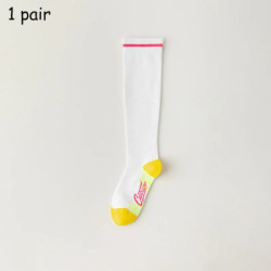 Chaussettes athlétiques hautes au genou pour femmes, tube à rayures, chaussettes de sport en plein air, idéales pour la course à