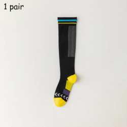 Chaussettes athlétiques hautes au genou pour femmes, tube à rayures, chaussettes de sport en plein air, idéales pour la course à