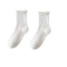 Chaussettes à volants en coton pour femmes, chaussettes Lolita mignonnes, chaussettes coréennes Kawaii, chaussettes de printemps