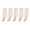 Chaussettes à volants en coton pour femmes, chaussettes Lolita mignonnes, chaussettes coréennes Kawaii, chaussettes de printemps