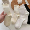 Chaussettes à volants en coton pour femmes, chaussettes Lolita mignonnes, chaussettes coréennes Kawaii, chaussettes de printemps