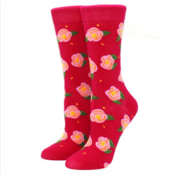 Chaussettes Courtes et Décontractées Kawaii pour Femme, 1 Paire, Happy Funny, Fruit, Harajuku, Couleurs Bonbons, Mi, Taille 35-4