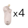 Lot de 4 paires de chaussettes en coton pour femmes, nouvelle collection printemps 2023, motifs brodés en forme de cœur, style d