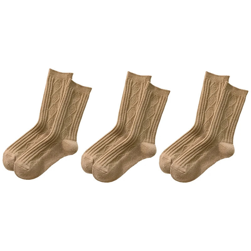 chaussettes femmes chaussettes chaudes d'hiver Lot de 3 paires de chaussettes en laine de cachemire pour femme, ensemble thermiq