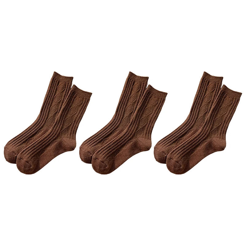 chaussettes femmes chaussettes chaudes d'hiver Lot de 3 paires de chaussettes en laine de cachemire pour femme, ensemble thermiq